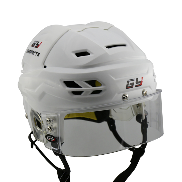 Cómodo casco de hockey sobre hielo con visera