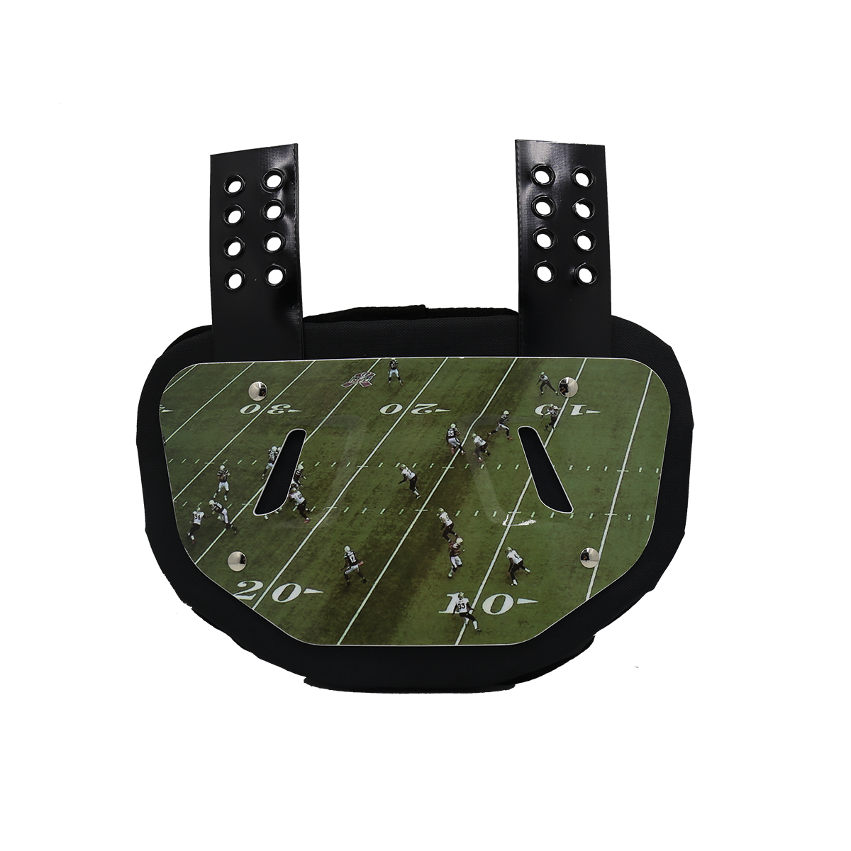 Placa posterior de fútbol americano resistente a los impactos